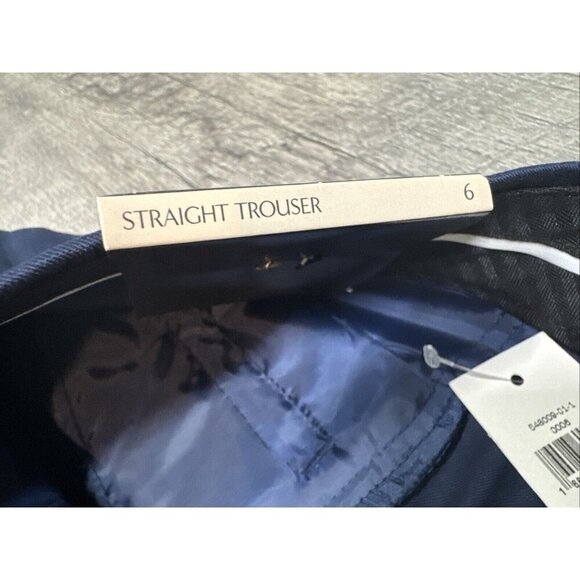 Banana Republic Dress Pants Womens 6 Blue High Rise Straight Trousers NEW - Picture 5 of 8